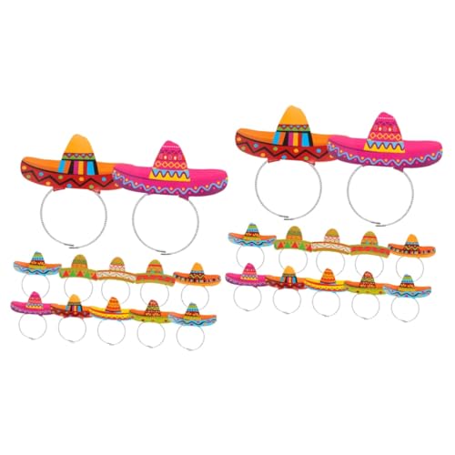 ibasenice 2 Sätze à 12 Stk Stirnband Aus Papier Cinco De Mayo-fiesta-party Ornament-stirnband Haargummis Für Damenhaar Haarreifen Für Frauen Stirnband Für Frauen Kleidung Fräulein Einstellen von ibasenice