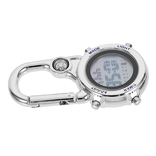 ibasenice 2 Stück Elektronische Uhr Im Freien Männer Outdoor-karabineruhr Karabiner Digitaluhr Carabiner Clip Digitale Uhr Clip Watch Uhren Im Freien Karabiner Männer Beobachten Metall Blau von ibasenice