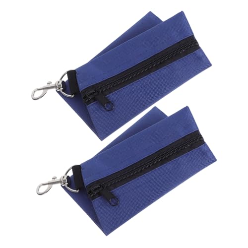 ibasenice 2 Stück Golfball Tasche Nylon mit Reißverschluss und Drehbarem Karabinerclip Leichter Robuster Golfzubehör Beutel für Herren und Damen Kompakte Aufbewahrung für Golfzubehör Tees von ibasenice