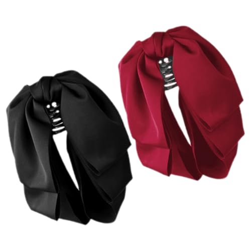 ibasenice 2stücke Haarspange Mit Schleife Für Frauen Französisches Design Für Formelle Und Anlässe Haarschmuck Für Mädchen Pferdeschwanzklammer Mit Band von ibasenice