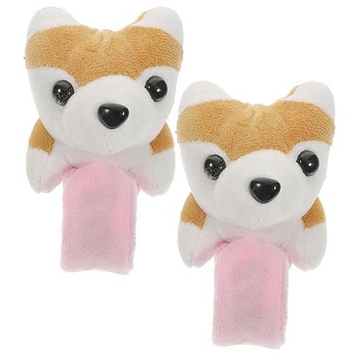 ibasenice 2 Stück Plüsch Tier Klapparmbänder Kuschelig Weiche Slap Bracelets für Partys Geburtstagsfeiern Weihnachtsfeiern Niedliche Tiermotive Einfach Anzulegen und Bequem von ibasenice