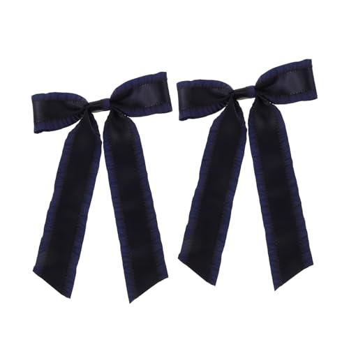 ibasenice 2stücke Haarschleifen Mit Schleife Für Damen Dunkelblaue Haarspangen Haarschmuck Für Mädchen Und Frauen Quastenbandschleifen Für Verschiedene Anlässe von ibasenice