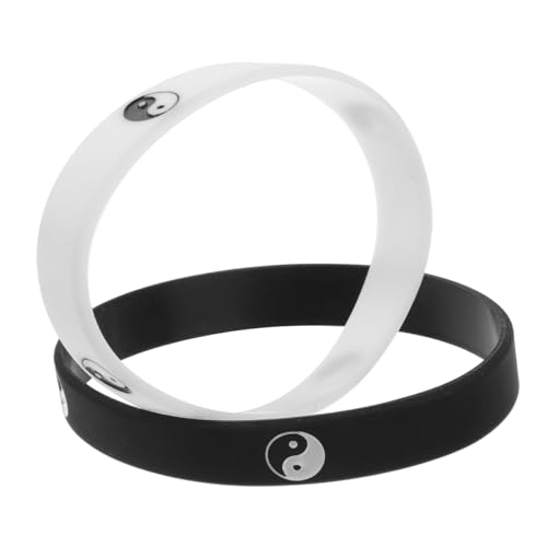 ibasenice 2stücke Tai Chi Silikonarmbänder Passendes Symbol Paararmband Taoismus Sportarmband Für Damen Und Herren Bequeme Trageeigenschaften von ibasenice