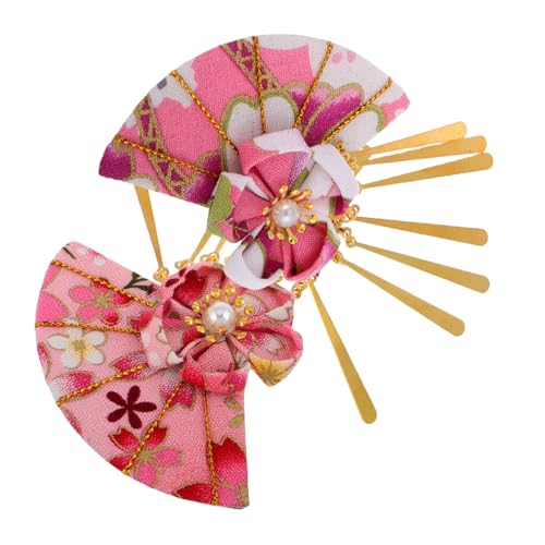 ibasenice 2 Stück Teiliges Japanisches Haaraccessoire Sakura Fächer Haarschmuck für Hochzeiten Kimono und Yukata Elegante Haarspangen für Damen für Sommer Events von ibasenice