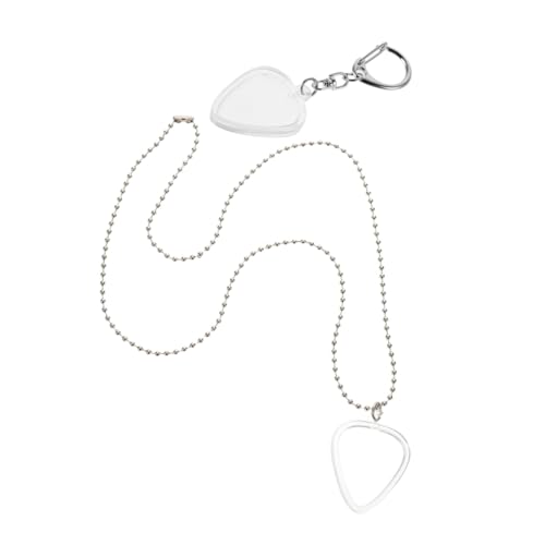 ibasenice 2 Stück Transparenter Gitarrenplektrumhalter mit Schlüsselring Tragbarer Plektrum-Organizer Robuster Aufbewahrungskoffer für Standard-plektren für Musiker Unterwegs Bühne von ibasenice