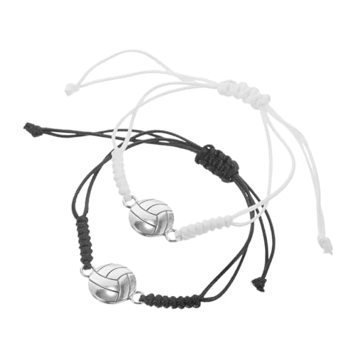 ibasenice 2 Stück Verstellbares Volleyball Armband Aus Langlebigem Wachsseil Sportliches Schmuckstück Für Jungen Und Mädchen Dekoratives Volleyball Zubehör Für Cheerleader Und Sportler von ibasenice