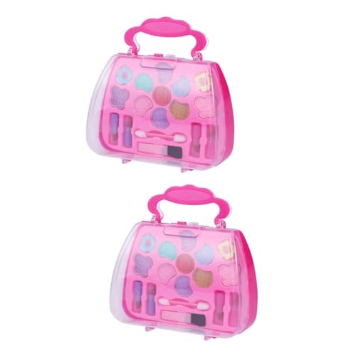 ibasenice 2stücke Mädchen Kosmetiktasche Für Mädchen Tragbare Schminkbox Mit Realistischen Make-up Accessoires Für Kindergarten Und Geburtstagsgeschenke Sicheres Kindgerechtes Design von ibasenice
