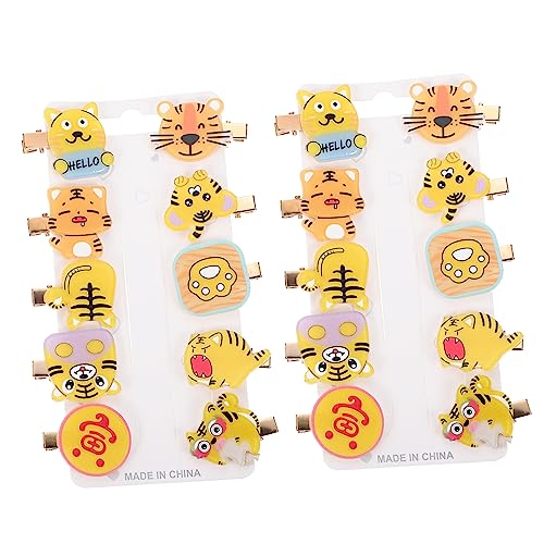 ibasenice 20 Stück Cartoon Haarklammern Für Kleine Mädchen Tiger Kopfschmuck Haarspangen Für Kinder Einfach Zu Tragen Langlebig Bunte Clips Für Jungmädchen Niedliches Design von ibasenice
