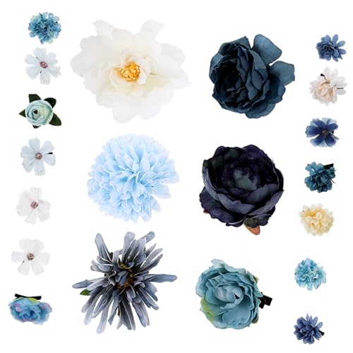 ibasenice 20stücke Blumen Haarclips Für Frauen Seidenblumen Haarbarrettes Blumenclips Braut Zubehör von ibasenice