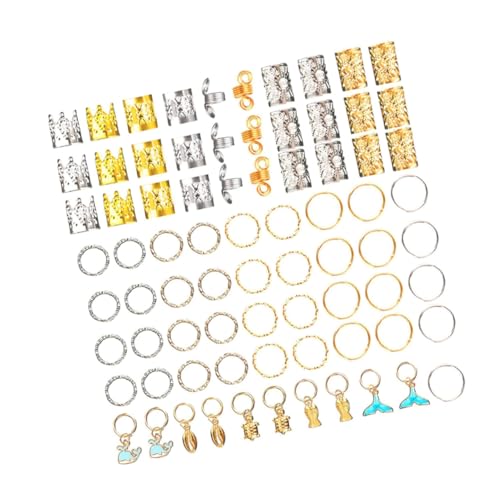 ibasenice 200 Stück Teiliges Haarschmuck Zöpfe Leichte Flexible Dreadlock perlenringe aus Langlebiger Legierung Vielseitig Einsetzbar für Damen für Partys Alltag und Besondere Anlässe von ibasenice