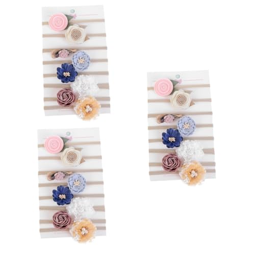 ibasenice 24 Stk Stoff Baby Stirnband Niedliche Blumen Kinder Kopf Bedeckungen Elastische Haarbandschleife Baby Stirnbänder Turban Babyhaar Babyfotografie Neugeboren Stoffblumen Die Blumen von ibasenice