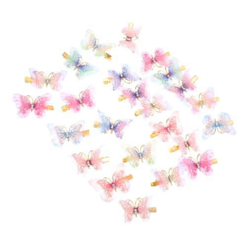 ibasenice 24 Stück Schmetterlings Haarspangen für Mädchen Süße Farbenfrohe Haarklammern für Teenager und Frauen Haaraccessoires für Partys und Besondere Anlässe von ibasenice