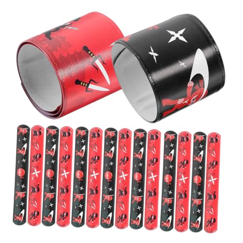 ibasenice 24 Stück Teiliges Ninja Slap Armband für Leichte PVC Schnapparmbänder mit Glatter Oberfläche und Abgerundeten Kanten Strapazierfähige Party Mitgebsel für Geburtstag und Spielspaß von ibasenice