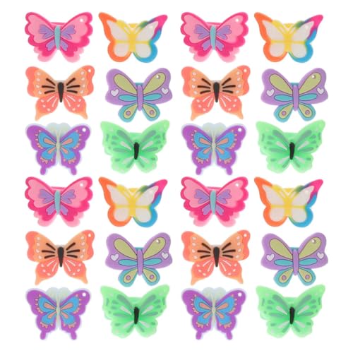 ibasenice 24 Stück Teiliges Schmetterlings kinderringe Verstellbare Mädchen Schmuckaccessoires Bunte Finger Ringe für Kindergeburtstag Party Mitgebsel und Verkleidungsspiel Geeignet für von ibasenice