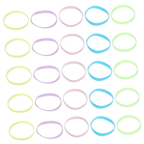 ibasenice 25 Stück Teiliges Leuchtende Silikon armbänder Nachtsicht Neon Wristbands Hautfreundlich Wasserresistent für Outdoor Spiele Sportveranstaltungen von ibasenice