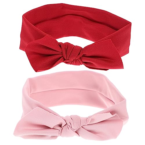 ibasenice 2St Schleife Stirnband baby mädchen wickelt elastisches Haar Geschenke für Kinder Geschenk für Kinder elastische Haarbänder Headwrap-Bögen für Babymädchen Schleife Haarband von ibasenice