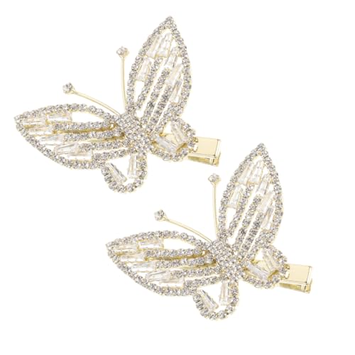 ibasenice 2stücke Schmetterlings-haarspangen Dekorativ Für Erwachsene Glitzernd Mittelgroß Flach Haarklammern Schmetterling Haarnadeln Ornamente von ibasenice