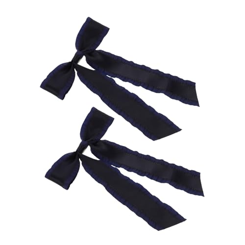 ibasenice 2stücke Dunkelblaue Schleifenspangen Für Mädchen Haarschmuck Für Frauen Haarspangen Mit Schleifen Für Haarschleifen Für Teenager von ibasenice