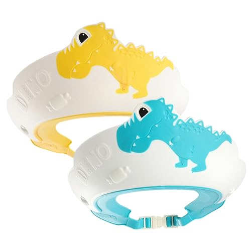 ibasenice 2stücke Duschhaube Mit Dinosaurier-design Wasserdichter Haarwaschschild Für Junge Mädchen Und Sicheres Shampoo-haube Für Junge Mädchen Und Kleinkinder von ibasenice