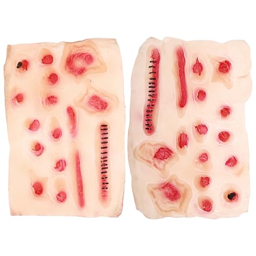 ibasenice 2stücke Halloween Wunden Tattoos Realistische Narben Aufkleber Für Cosplay Und Halloween-party Einfache Anwendung Und Hautfreundlich von ibasenice