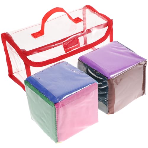 ibasenice 2stücke Lernwürfel Mit Durchsichtigen Taschen Pädagogisches Spielzeug Für Mädchen Interaktive Eltern- Mädchen-aktivitäten Partyspiel-Requisiten Vielseitig Einsetzbar Für von ibasenice