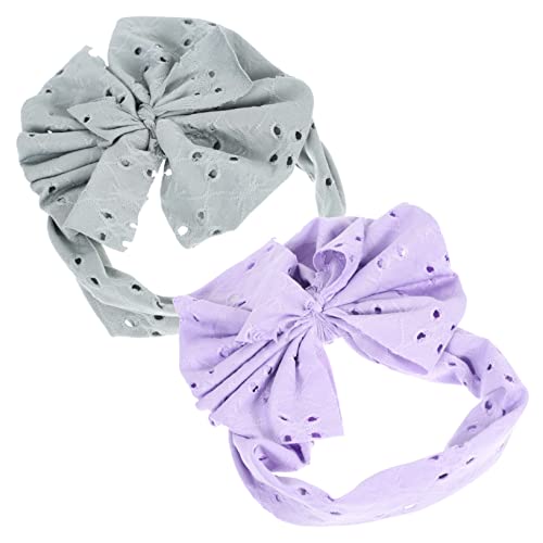 ibasenice 2stücke Stirnbänder Mädchen Elastische Haar-bänder Mit Schleifen Haar-accessoires Für Kleinkinder Und Neugeborene Geeignet Für Festivals Urlaub Und Alltag von ibasenice