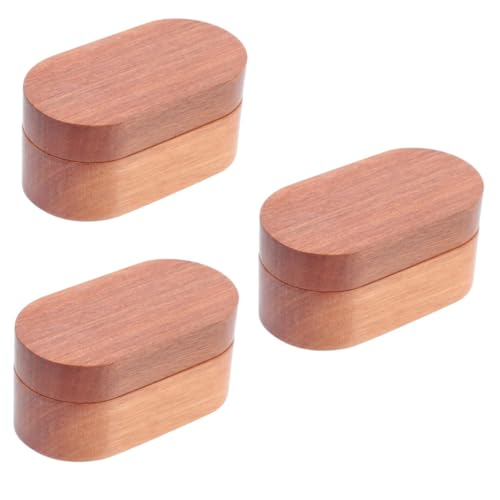 ibasenice 3 STK Plektrumkoffer Jazz-Picks Sammler Von Gitarrenplektren Organizer Für Gitarrenpicks Aus Holz Plektrenhalter Für Ukulele Bass Massivholz Schlagloch Container von ibasenice