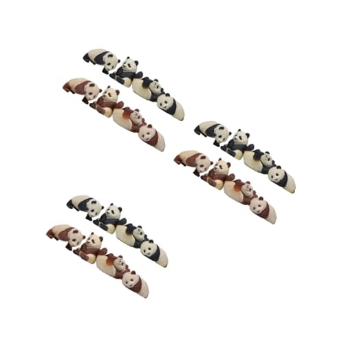 ibasenice 3 Sätze Handheld-büro Netter Panda Süße Pandafigur Panda-verzierung Panda-statue- Panda-skulptur Nachahmung Von Bonsai-ornamenten Statuenhandwerk 8 Stück * 3 von ibasenice