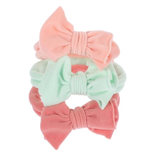 ibasenice 3stücke Teiliges Elastische Haarbänder Mit Schleife Stretchy Kopfbedeckung Für Neugeborene Weiche Und Bequeme Haarschmuck Für Kinderfotos Als Zur Babyparty von ibasenice