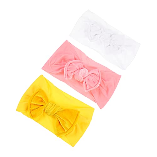 ibasenice 3 Stk Stirnband Kopftücher Für Kleine Mädchen Stirnbänder Für Neugeborene Mädchen Haubenkappe Aus Satin Turban-headwrap-mütze Babymütze Für Mädchen Kind Krawatte Nylon Indien von ibasenice