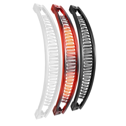 ibasenice 3stücke Bananen-haarspangen Mit Doppelkamm Und Fischschwanzclip Für Damen Verspieltes Design Für Dickes Und Langes Haar Für Alltags Und Partyfrisuren von ibasenice