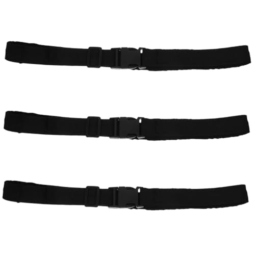 ibasenice 3 Stück Unsichtbarer Dehnbare Gürtel für Frauen im Freien Taille schlank Hüftgurt Anti-Diebstahl-Gürteltasche versteckter Geldgürtel Weberei Black von ibasenice