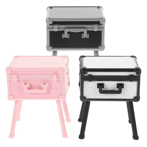 ibasenice 3stücke Miniatur Kosmetikbox Miniatur Kosmetikbedarf Puppenhaus Schminkbox Hausdekor Mit Lippenstift Und Für Wohnzimmer Und Schlafzimmer von ibasenice