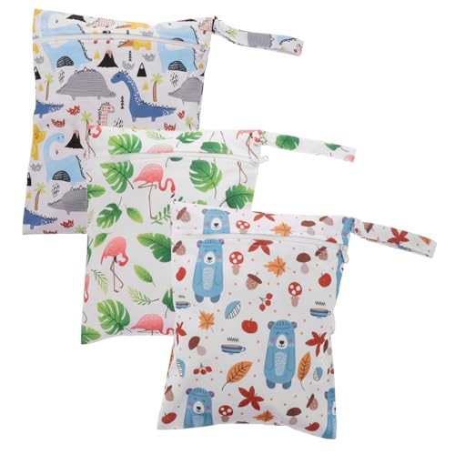 ibasenice Wickeltasche Tote Mit Feuchttuchhalter Nass Für Baby Reißverschlusstasche Krankenhaustasche Essentials Nasstasche Baby von ibasenice