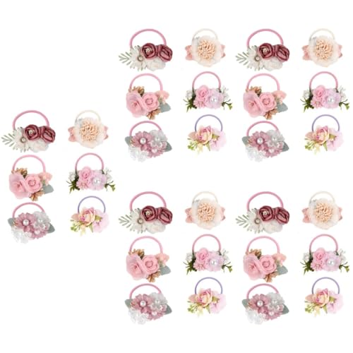 ibasenice 30 Blumenstirnband für Kinder Haargummis für Mädchen, Babys Kleinkinder Baby Mädchen Haare hair accessories for girls elastische Haargummis für Babys Haargummis Kleinkind von ibasenice