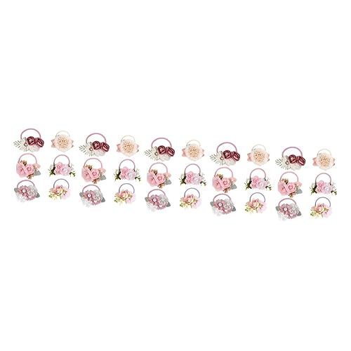 ibasenice 30 Stk Blumenstirnband Für Kinder Baby-haargummi Haarschmuck Für Kinder Babygummibänder Für Haare Haarschmuck Für Mädchen Hosenträger Gummibänder Pferdeschwanz Kleinkind Süss Stoff von ibasenice