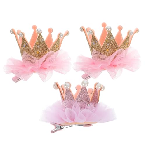 ibasenice 3stücke Haarschmuck Mädchen Krone Elastische Blumenkrone Kopfbedeckung Haarnadeln Für Mädchen Party Festival Alltag Farbe Zufällig von ibasenice