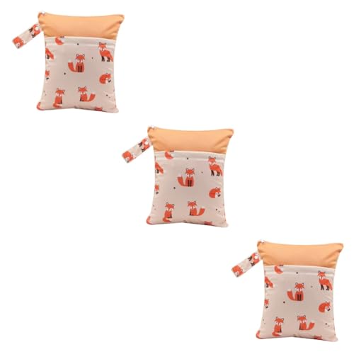 ibasenice Nasstasche Fuchs 3st Nasstasche Mit Reißverschluss Würfelunterlage Leds Leuchtmittel Diapers Geldbörsen Tasche Für Die Erste Periode -wickeltaschen Wickeltasche Aus Stoff Nasssack Aus Stoff von ibasenice