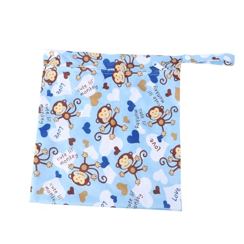 ibasenice 3st Windeltasche Baby Wickeltasche Aus Stoff wasserdichte Wickeltasche Für Babys Baby-nass-trockensack Waschbare Wickeltasche AFFE Baby Tuch von ibasenice