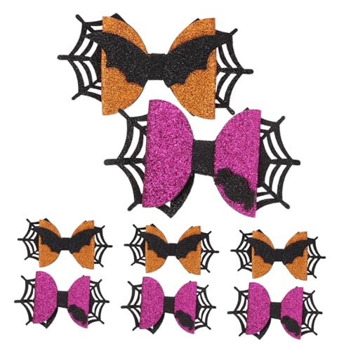 ibasenice 4 Paare Halloween Haarclips mit Fledermaus und Spuk Leichte Wiederverwendbare Haarschmuck für Frauen und Gruselige Cosplay Accessoires für Halloween-party und Kostümfest von ibasenice