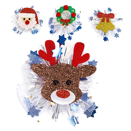 ibasenice 4stücke Weihnachts-haarspangen Für Mädchen Festliche Haarklammern Mit Weihnachtsmann Kreative Haaraccessoires Für Weihnachten Und Partys von ibasenice