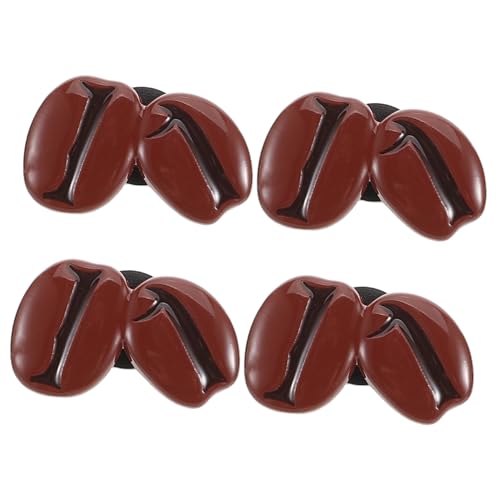 ibasenice 4 Stück Kaffeebohnenbrosche Pulloverbrosche Bekleidungsnadel kawaii Broschen Kleiderbroschen Kaffee-Emaille-Pin Brosche Reversnadel Broschen Zubehör Japan-Pin Legierung Hellbraun von ibasenice