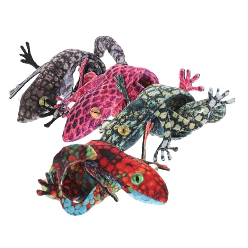 ibasenice 4 Stück Lustige Eidechsen Schnapparmbänder Reptilien Partyarmbänder für Kindergeburtstag Thematische Tiergeschenke Bulk für Klassenraum Schatz und Party Mitgebsel von ibasenice