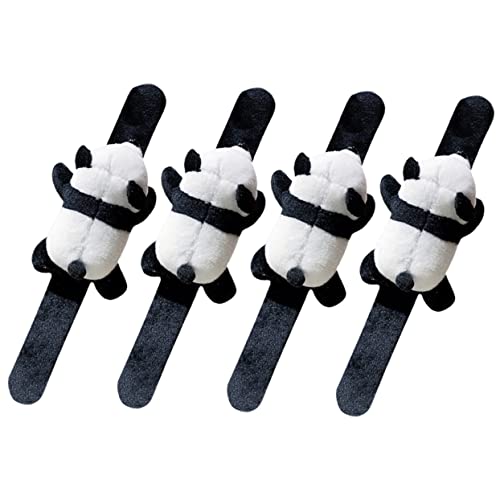 ibasenice 4stücke Pack Panda Plüsch Junge Mädchen Schlagarmbänder Cartoon Tier Klopfarmbänder Partygeschenke Für Junge Mädchen von ibasenice
