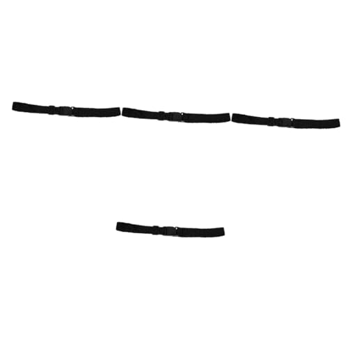 ibasenice 4 Stück Unsichtbarer Läufer Stretchgürtel Herren Klein Fitnessstudio Schlank Elastisch Schnalle Dehnbare Gürtel Für Frauen Taille Black Weberei von ibasenice