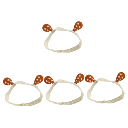 ibasenice 4 Stück Weihnachtsgeweih Stirnband Elastischer Haarwickel Baby Elastisches Stirnband Dehnbarer Haarwickel Stirnband Für Babys Baby-stirnband Kleine Kleidung Elastizität Stoff von ibasenice