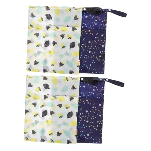 ibasenice 4stücke wasserdichte Wiederverwendbare Trocken-Tasche Stoffwindeln Gym-Kleidung Reise-wäsche Waschbar Badeanzug-Taschen Für Kinderwagen Yoga-notwendigkeiten von ibasenice