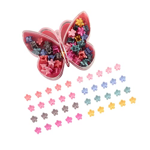 ibasenice 40st Blumenkarte Mini-blumen-haarkralle Kleine Haarkralle Blumenhaarklammern Osterkostüm Kopfbedeckung Haarnadel Haarklammern Für Kinder Kleidung Baby Mädchen Harz von ibasenice