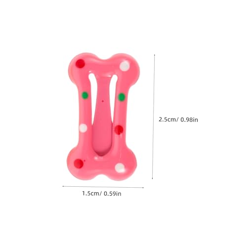 ibasenice 40 Stück Bunte Mini Haarspangen für Niedliche Knochenform Farbenfrohe Haarclips mit Tupfenmuster für Junge Mädchen Kleinkinder Alltag und Festliche Anlässe von ibasenice