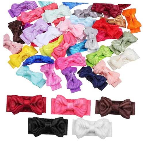 ibasenice 40stücke Bunte Haarspangen Für Kleine Mädchen Und Mini-haarschleifen Mit Druckknöpfen Haarschleifen Für Neugeborene Und Kleinkinder Haar-accessoires Für Outfits von ibasenice
